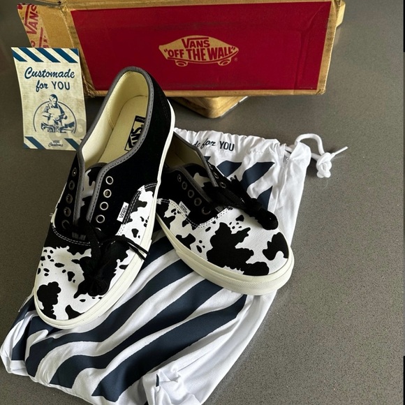 Vans Custom Shop cow print brand new - Picture 1 of 8